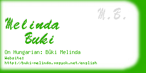 melinda buki business card