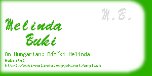 melinda buki business card